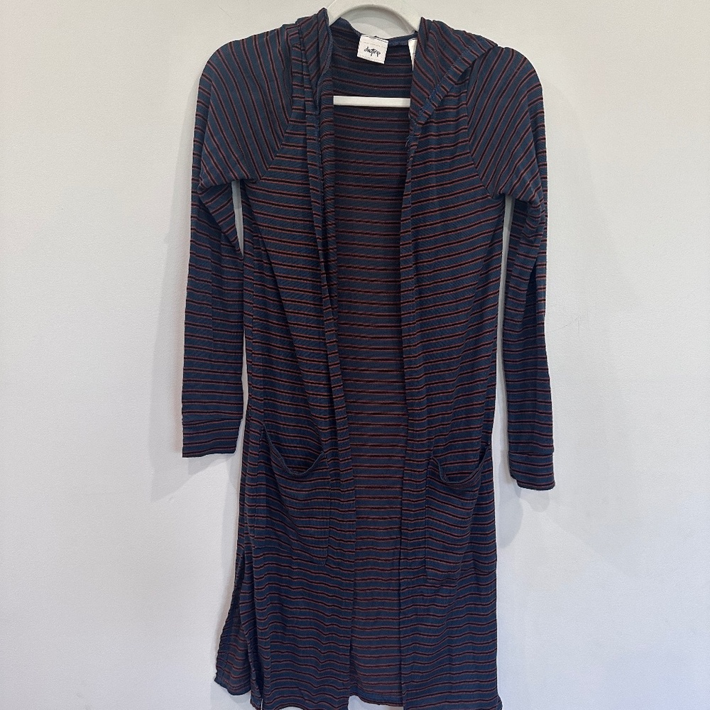 Daytrip The Buckle Dark Blue, Orange & Black Striped Cardigan - Size XS